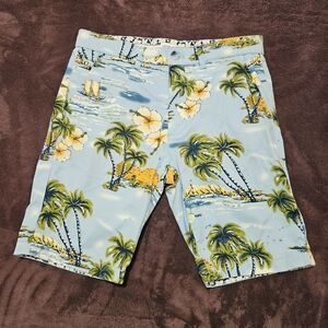 Tropical Print Men's Swim Shorts